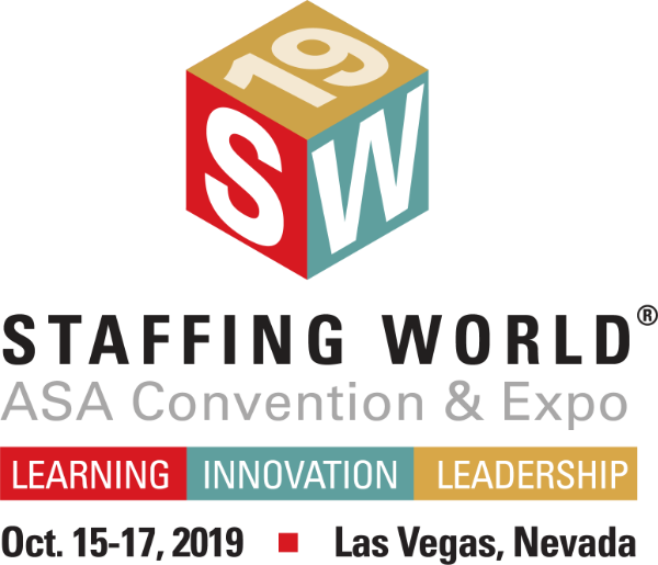 Staffing World ASA Convention & Expo. Learning - Innovation - Leadership. Oct. 15-17, 2019. Las Vegas, Nevada